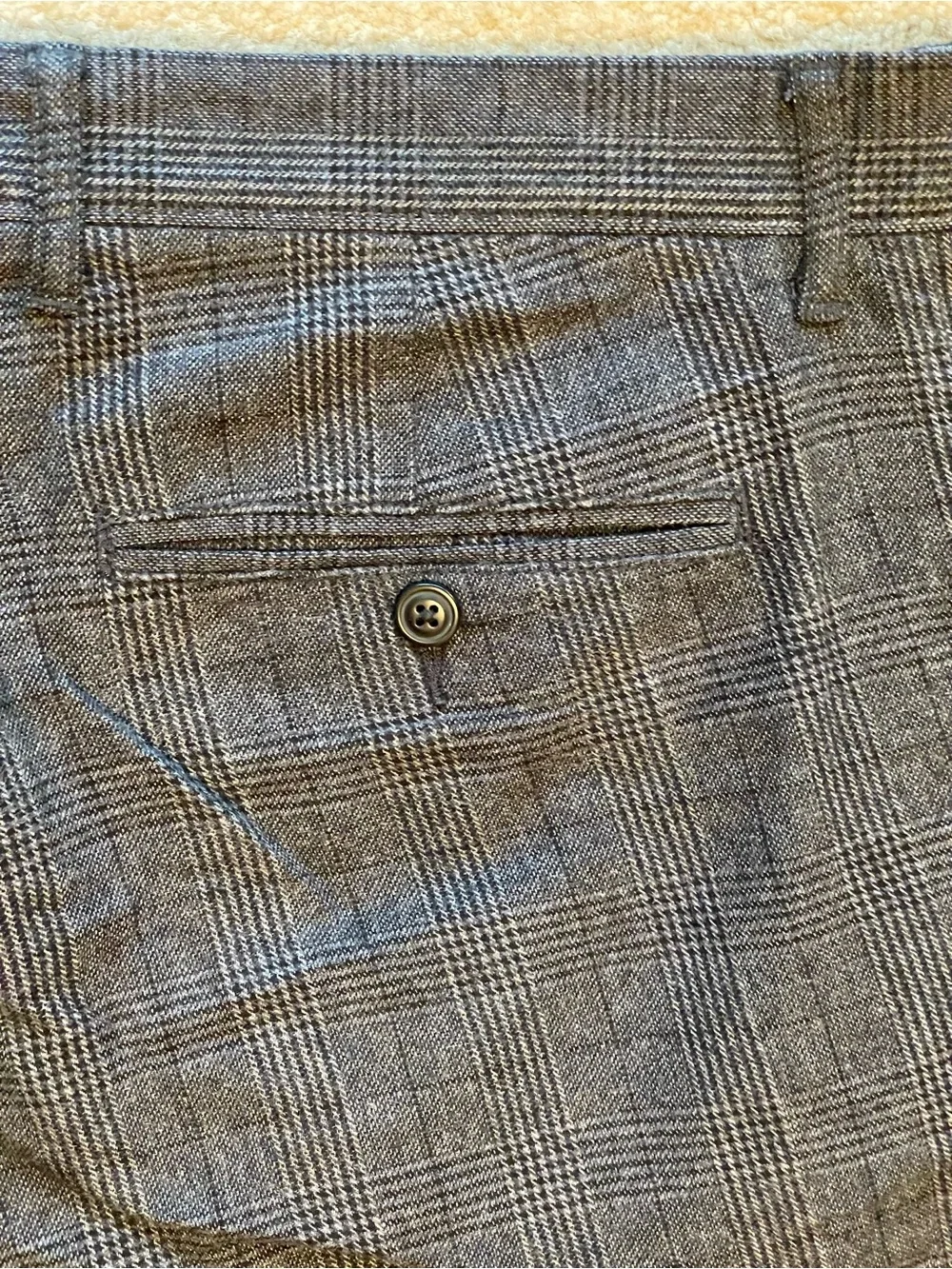 J.Crew 484 Slim-Fit Stretch Chino Pants in Blue/Gray Glen Plaid 33/32